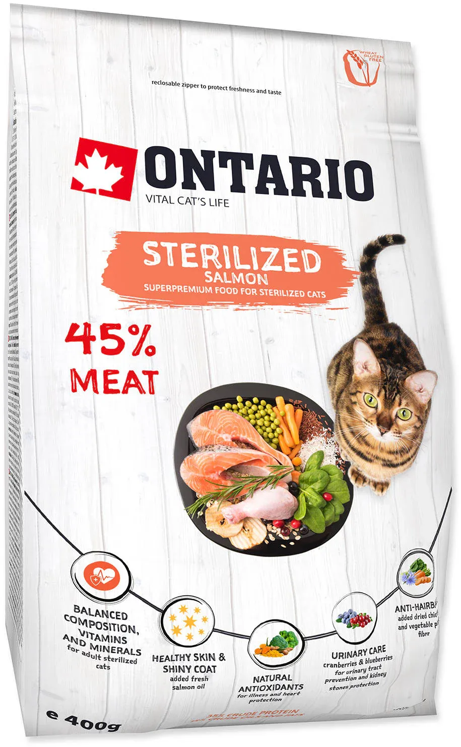 ONTARIO Hrană uscată pentru pisici adulte, Sterilised, cu Somon