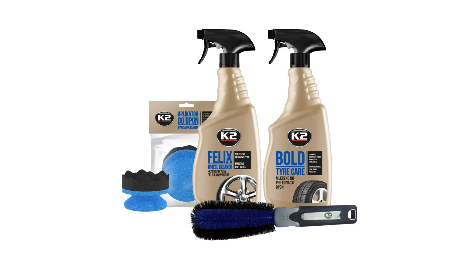 Pachet curatare si intretinere jante si anvelope K2