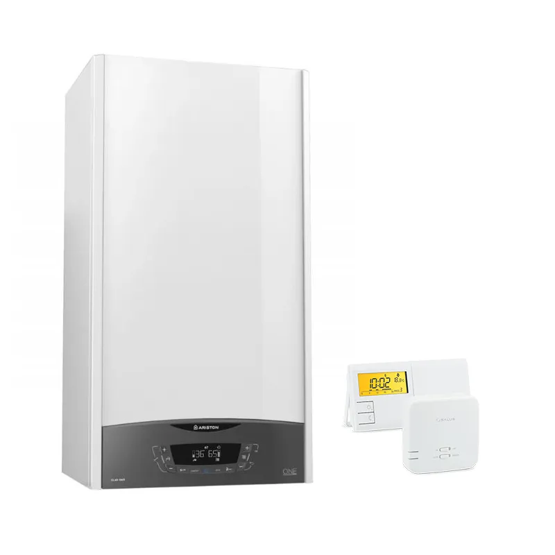 Pachet economic centrala termica in condensare Ariston CLAS ONE+ WI-FI 24 EU 24 KW,kit evacuare gaze arse si Termostat Radio Comanda Salus 091FLRFV2 incluse