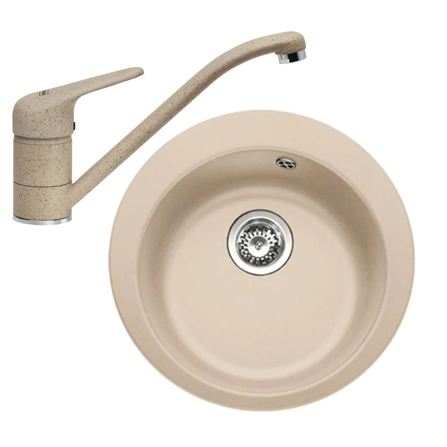 Pachet Franke Chiuveta Tectonite SINGLE 1 + Baterie Bahia Avena