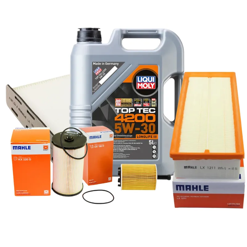 Pachet schimb ulei GOLD Liqui Moly 5L+ filtre Mahle pentru grupul VAG - VW AUDI SKODA SEAT 1.9TDI, 2.0TDI