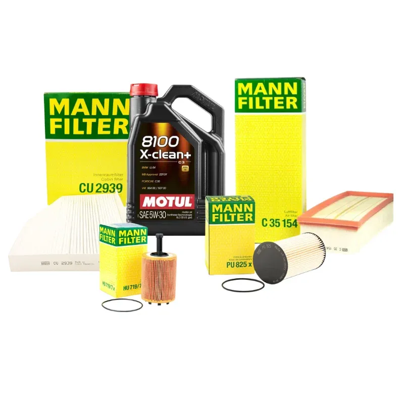 Pachet schimb ulei GOLD Motul 5L+ filtre MANN pentru grupul VAG - VW AUDI SKODA SEAT 1.9TDI, 2.0TDI