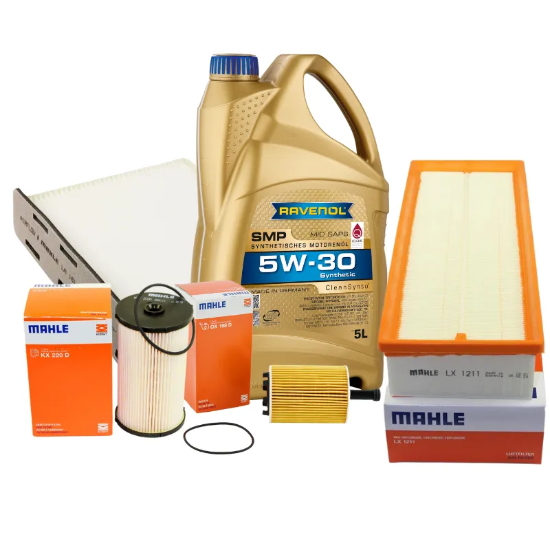 Pachet schimb ulei GOLD Ravenol 5L+ filtre Mahle pentru grupul VAG - VW AUDI SKODA SEAT 1.9TDI, 2.0TDI