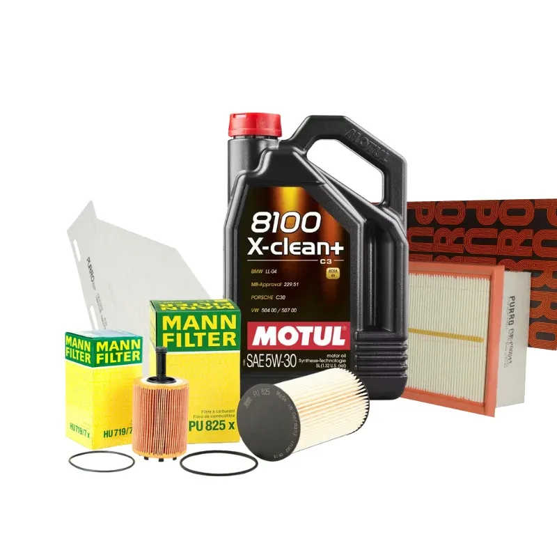 Pachet schimb ulei SILVER Motul 5L+ filtre Purro Mann pentru grupul VAG - VW AUDI SKODA SEAT 1.9TDI, 2.0TDI