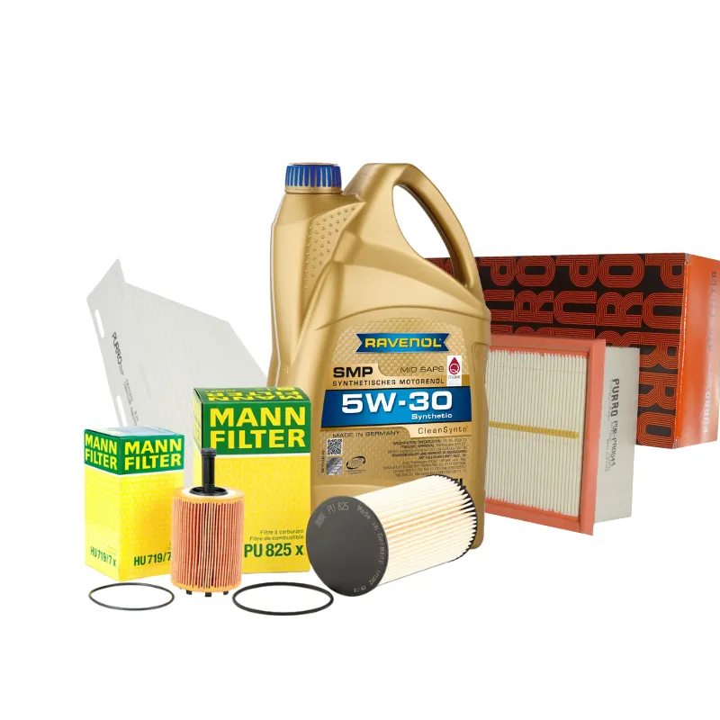 Pachet schimb ulei SILVER Ravenol 5L+ filtre Purro Mann pentru grupul VAG - VW AUDI SKODA SEAT 1.9TDI, 2.0TDI