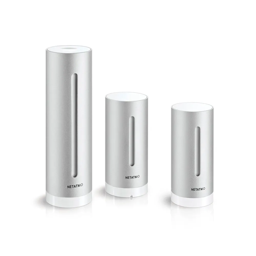Pachet statie meteo smart Netatmo Weather Station, 2x Modul interior, 1x Modul exterior, Control Wi-Fi