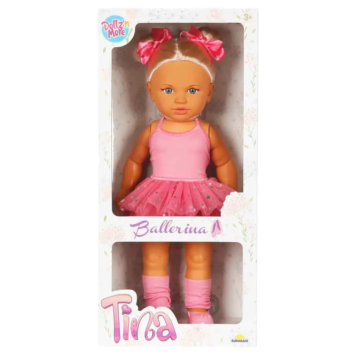 Papusa Dollz And More, Tina balerina, Roz inchis, 45 cm