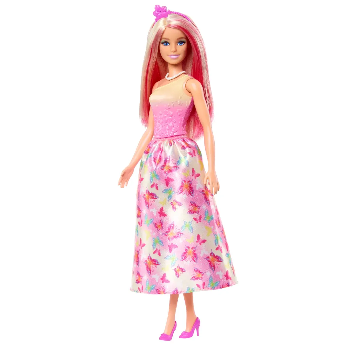 Papusa printesa cu parul roz, Barbie Dreamtopia, HRR08