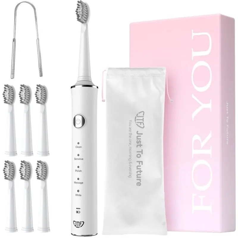 Periuta Dinti Electrica, JTF Sonic, Alba, J40, 6 Capete de Periere