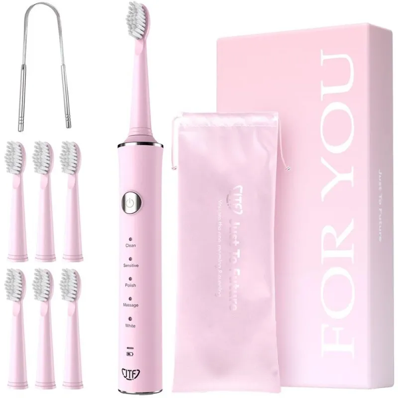 Periuta Dinti Electrica, JTF Sonic, Roz, J40, 6 Capete de Periere