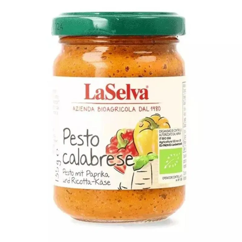 Pesto Calabrese din Ardei Dulce Bio, 135 g, LaSelva