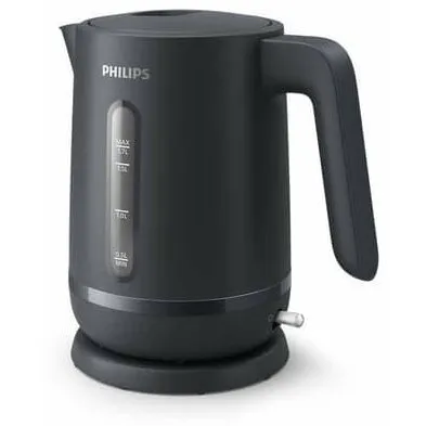 Philips Fierbator de apa Philips HD9314/90, capacitate 1.7 l, 2200W, Plastic, Indicator luminos, Gri inchis