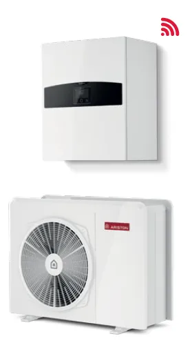 Pompa de caldura aer-apa Inverter Monobloc Ariston Nimbus PLUS 120 M NET R32, 12 kW, Incalzire si Racire Clasa A+++, Unitate externa cu schimbator Inox, compresor dublu rotativ, MONOFAZAT