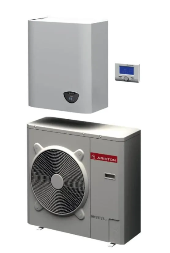Pompa de Caldura Aer-Apa Inverter Split Ariston Nimbus Plus 50 S NET, 5 kW, A+++, Incalzire si Racire, unitate externa cu schimbator Inox, compresor dublu rotativ, MONOFAZAT