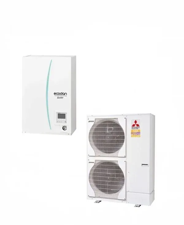 Pompa de caldura Hydrobox aer-apa Mitsubishi Electric Zubadan ERSE-YM9ED+PUHZ-SHW230YKA 23 kW-compact