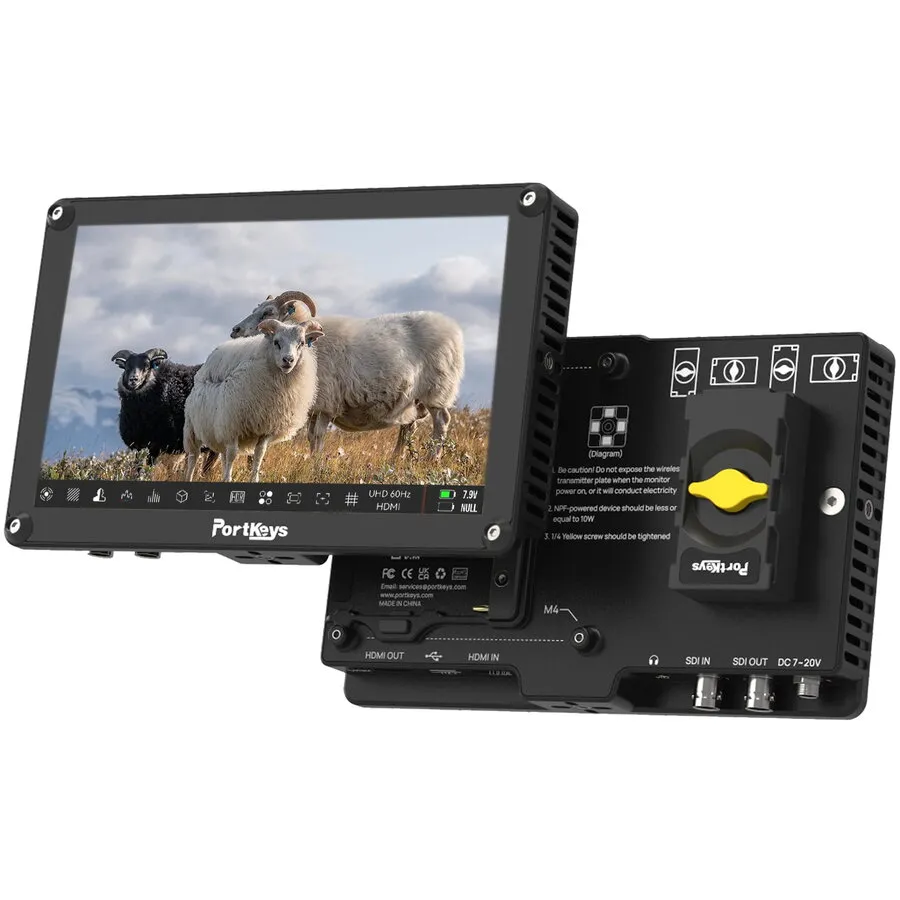 Portkeys Monitor LCD de regizor Portkeys HS8, 8 inch, Touchscreen, 1100 nits, 20 W, HDMI, HD-SDI, Negru