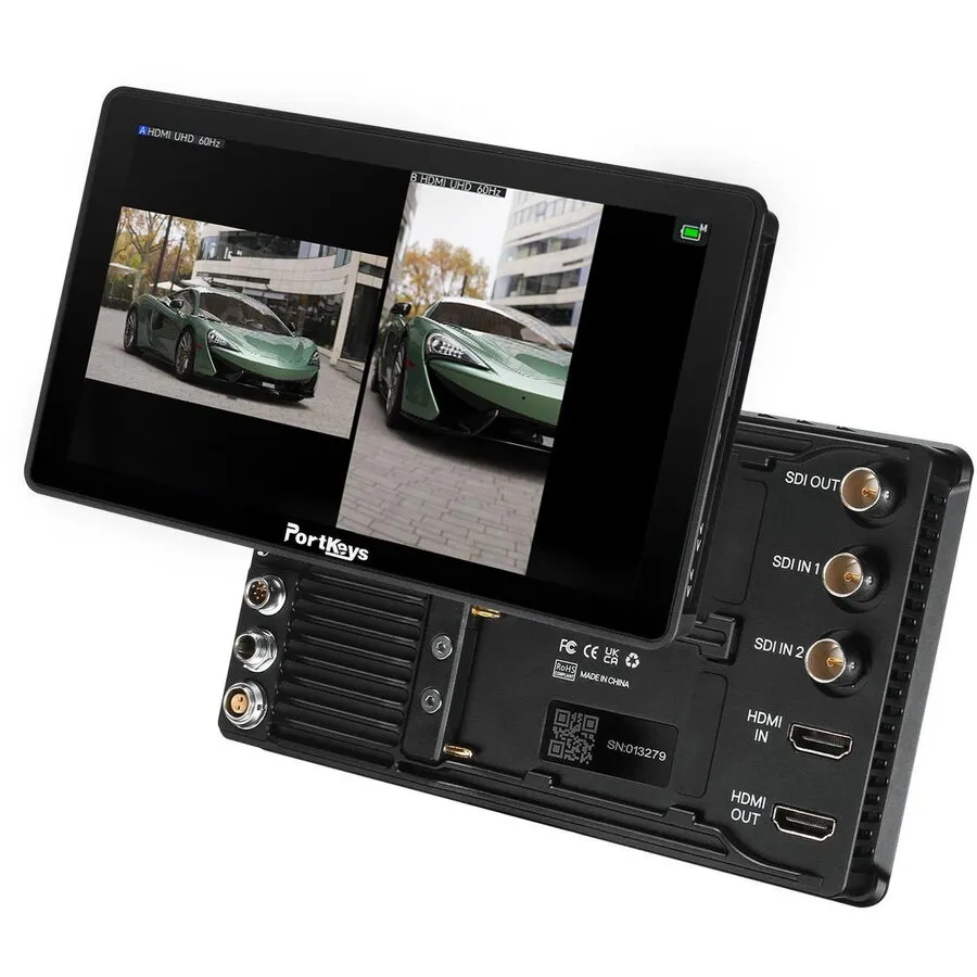 Portkeys Monitor profesional pentru camera de filmat Portkeys BM7 II DS, 7, HDMI/SDI, Touchscreen, 10-bit (8+2 FRC), 2200nits, Negru