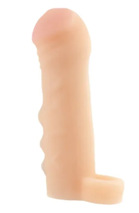 Prelungitor Penis Lighthouse +3 cm, Cyberskin, Natural, 13.5 cm