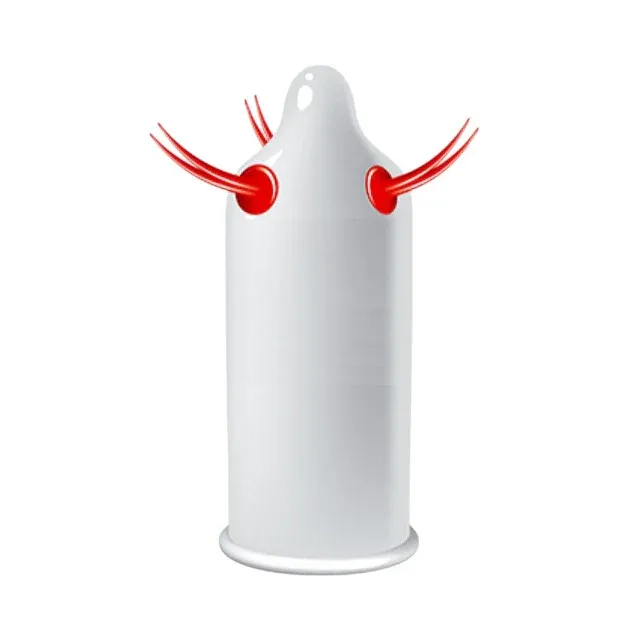 Prezervativ stimulator EGZO Cocky Friend Green - Soft, cu texturi proeminente, din latex, diametru 52 mm, 1 buc