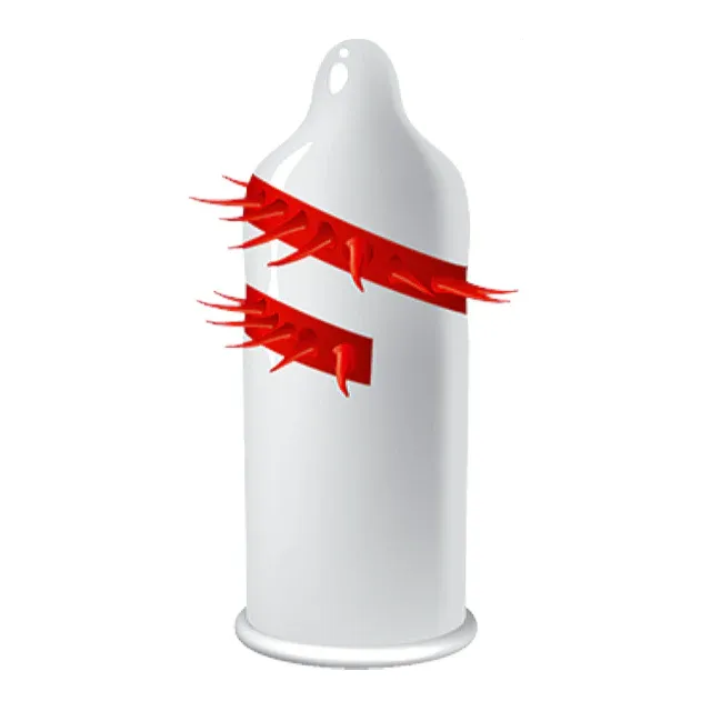 Prezervativ stimulator EGZO Dragon Lord’s Red - Soft, cu texturi proeminente, din latex, diametru 52 mm, 1 buc.