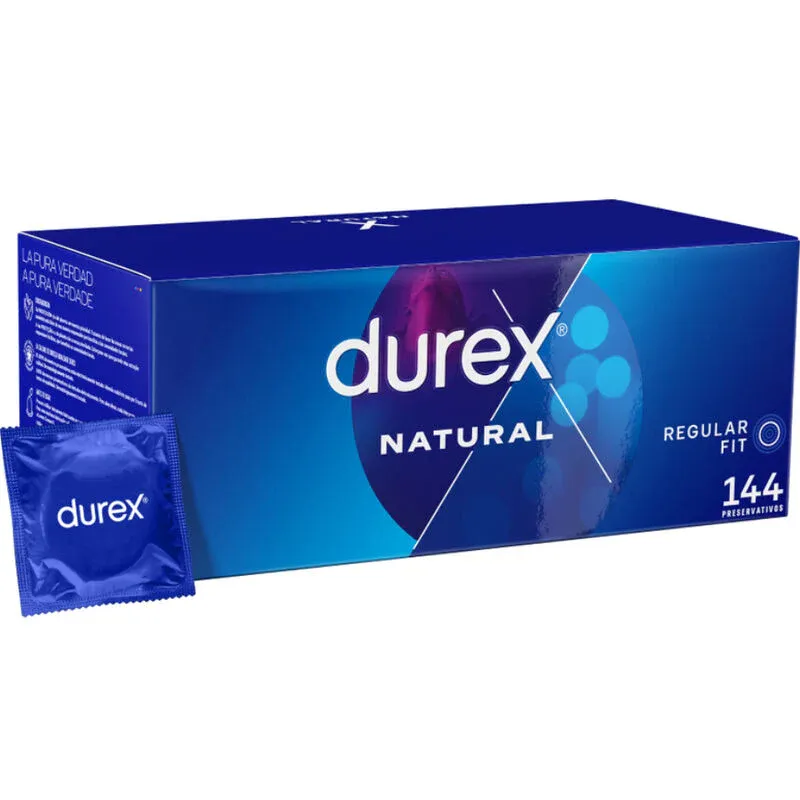 Prezervative Durex Natural, regular fit, 56 mm, 1 cutie x 144 buc