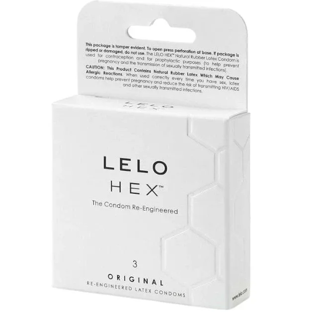 Prezervative Lelo - Hex, lubrifiate si rezistente, 54 mm