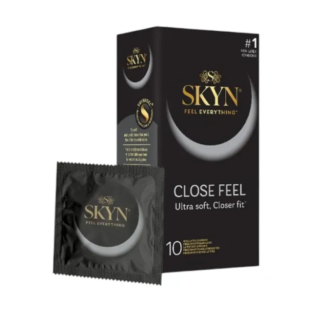 Prezervative MANIX Skyn Close Feel, fără latex, subțiri și rezistente, diametru 51 mm, 10 bucăți