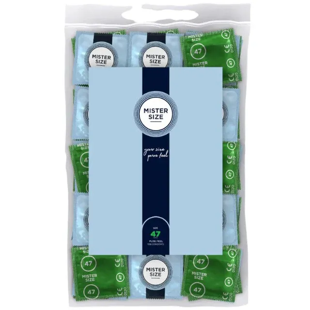 Prezervative ultra-subțiri MISTER SIZE, mărime 47 mm, 100 de bucăți