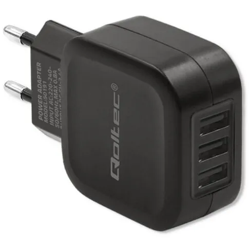 QOLTEC Adaptor AC Qoltec, 17W, 5V, 3.4A, 3xUSB