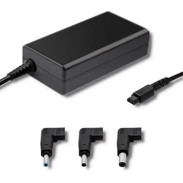 QOLTEC Adaptor de alimentare special pentru HP, 65W, 3 mufe, Negru