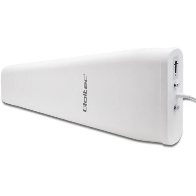 QOLTEC Antena 5G Lte Dual, Qoltec, 14 Dbi, Exterior, Model 57032, Externa, 14 Dbi, Sma Masculin, 50 Ω, Lungime Cablu 3 m, Culoare Alba, IP 67, Dimensiuni 60x210x510 mm, Utilizare: 600-2700 Mhz / 3300-3800 Mhz