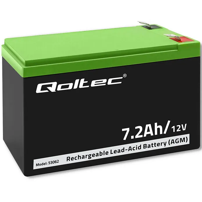 QOLTEC Baterie Qoltec AGM | 12V | 7,2 Ah | Nu necesita intretinere | Eficienta | LongLife | pentru UPS, securitate