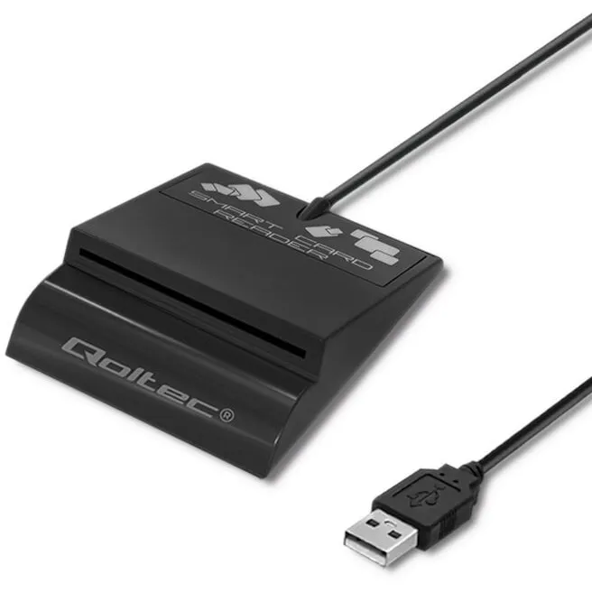 QOLTEC Cititor de carduri de identificare inteligenta, Qoltec, SCR-0636, USB tip C