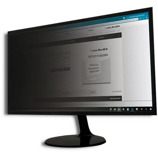 QOLTEC Filtru de confidentialitate, Qoltec, 51060, GDPR, 24 inch, 16:9, Negru, Protectia Ochilor, Protectia Confidentialitatii, Tehnologie Micro-Blind, 531 x 298 x 0,5 mm, Transparent