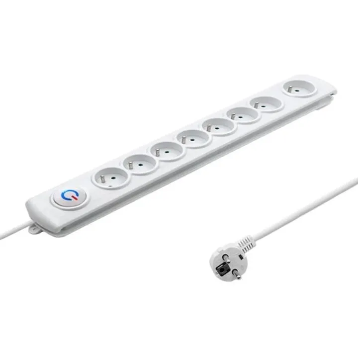 QOLTEC Prelungitor, Qoltec, 8 prize, 1,5 m, Alb