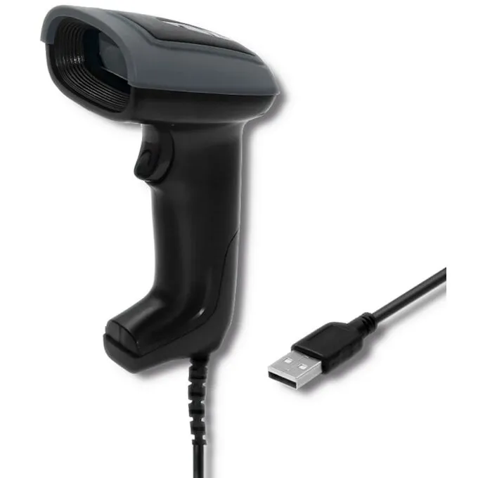 QOLTEC Scanner Qoltec, 1D/2D, USB, Negru/Gri