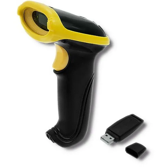 QOLTEC Scanner Wireless Qoltec, 1D, 2.4 GHz, USB, Negru-Galben