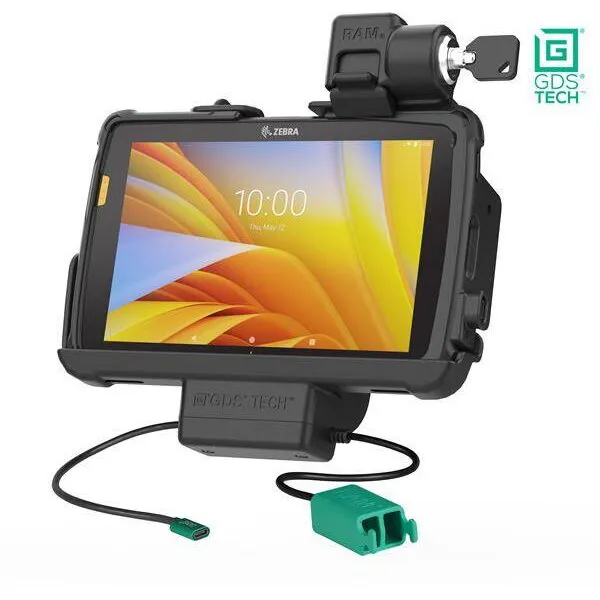 RAM&nbsp;MOUNTS Blocare GDS® Power + Dual USB Dock pentru Zebra ET4x 8 cu IntelliSkin®