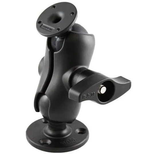 RAM&nbsp;MOUNTS RAM® Ball Mount cu placa AMPS rotunda si placa rotunda mare - scurt