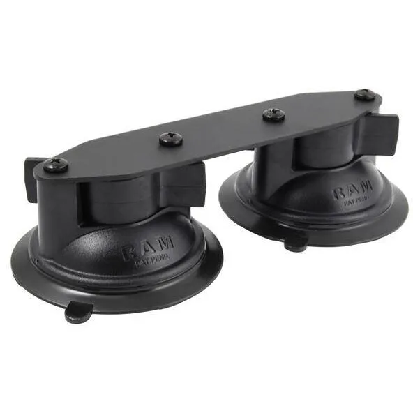 RAM&nbsp;MOUNTS RAM® Twist-Lock™ Dual Suction Cup Base with Straight Plate