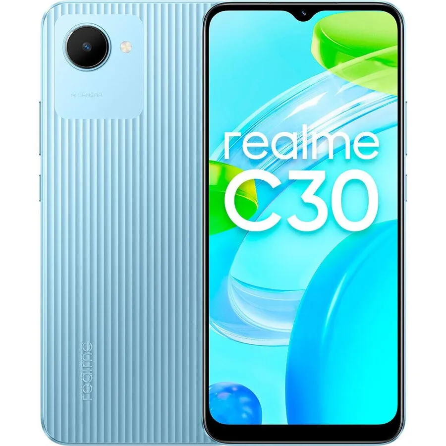 REALME Telefon mobil Realme C30, Dual SIM, 3GB RAM, 32GB, 4G, Blue