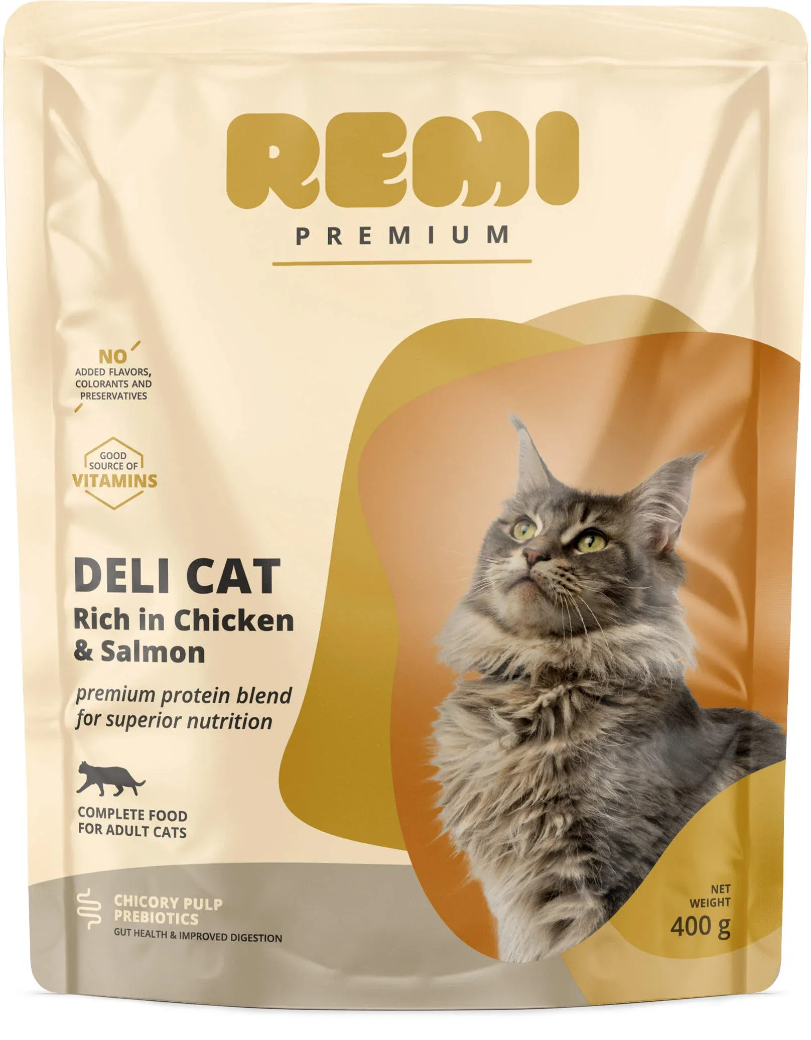 REMI Premium Deli Hrană uscată pentru pisici, cu Somon