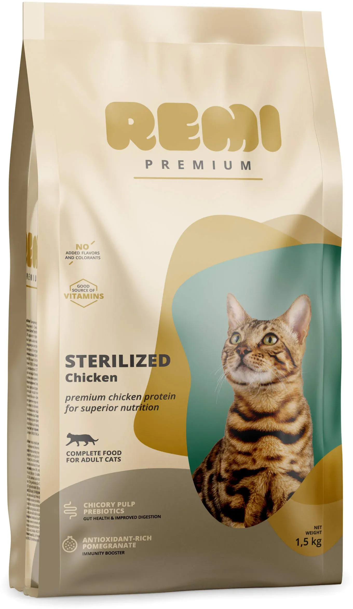 REMI Premium Hrană uscată pentru pisici sterilizate, cu Pui