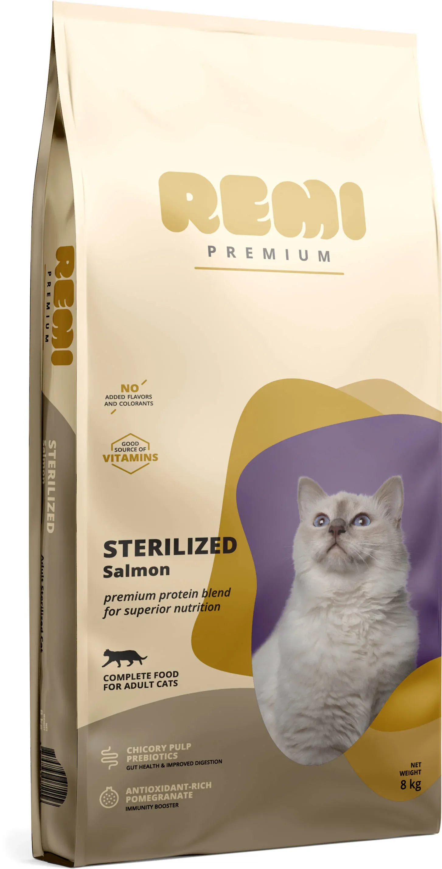 REMI Premium Hrană uscată pentru pisici sterilizate, cu Somon