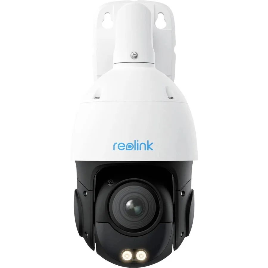 Reolink Camera de  supraveghere exterior Reolink P850, rotativa IP PTZ Speed Dome cu iluminare duala, 4K, 5.3 - 86mm, IR/lumina alba 80 m, microfon si difuzor, detectie om/vehicul/animal, slot card, auto tracking, vizualizare de pe telefon, PoE, 16x