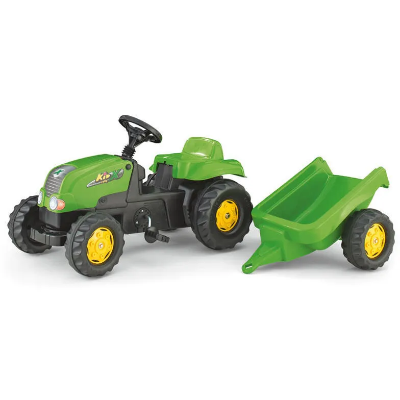 Rolly&nbsp;Toys Tractor cu pedale Rolly Kid-X, cu remorca
