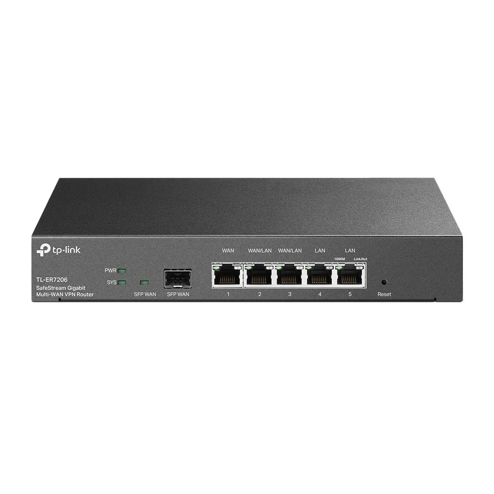 Router Gigabit Multi-WAN VPN SafeStream TP-Link TL-ER7206, 1 port WAN, 4 porturi LAN, 1 port SFP, Omada SDN, 10/100/1000 Mbps