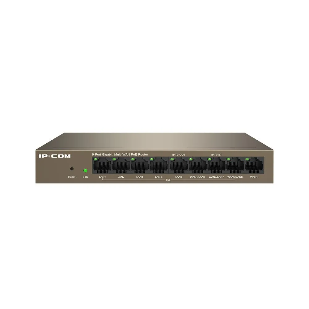 Router Gigabit PoE IP-COM M20-8G-PoE, 9 porturi, 8x PoE+, buget 110 W, WiFi, management in cloud