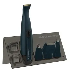 Rowenta Aparat de tuns barba Rowenta Nomad TN3651F0, lame invelis titan, rezistent la apa, accesoriu pentru ras, baza de depozitare, Albastru