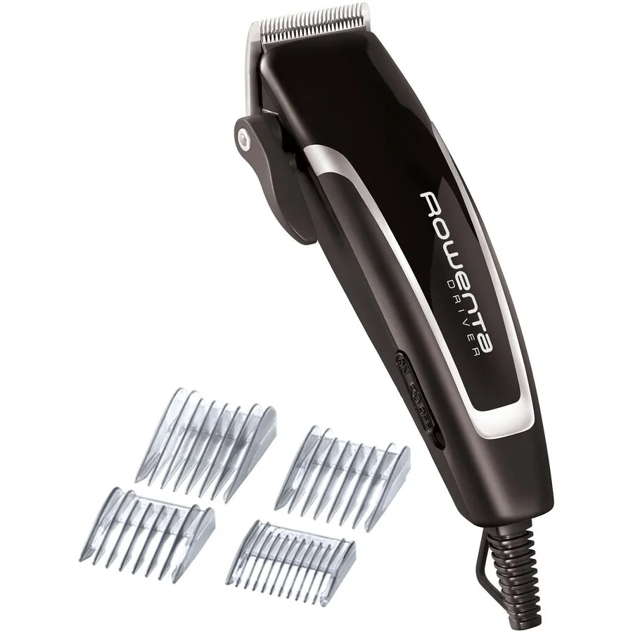 Rowenta Aparat de tuns Rowenta Driver TN1603F0, 3000rpm, setarea lungimii parului 1-14mm, 20 pozitii pentru lungimea de taiere a parului, Negru/Argintiu